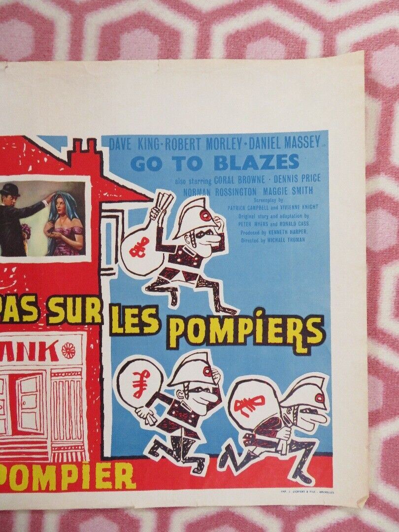 GO TO BLAZES BELGIUM (14"x 21") POSTER DAVE KING ROBERT MORLEY 1962