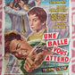 A BULLET IS WAITING BELGIUM (18"x 14.5) POSTER JEAN SIMMONS RORY CALHOUN 1954