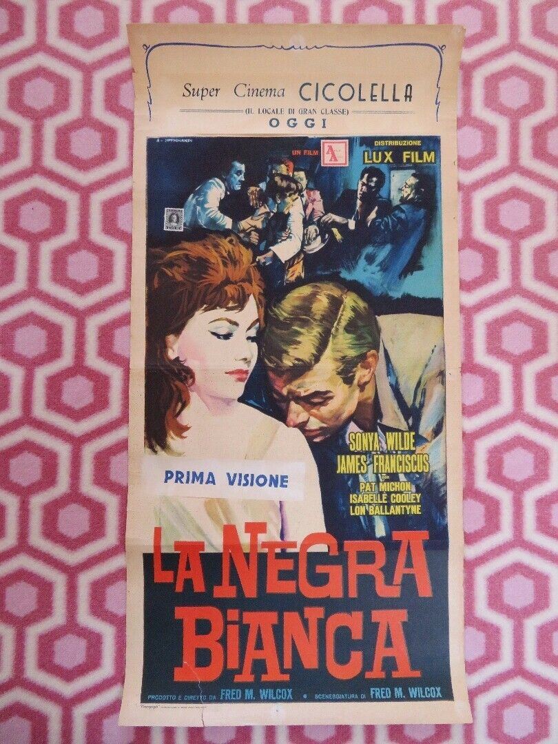 LA NEGRA BIANCA/ I Passed for White ITALIAN LOCANDINA (27" x 13") POSTER 1960