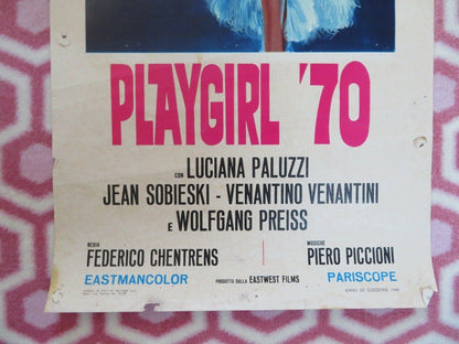 PLAYGIRL '70 ITALIAN LOCANDINA (27" x 13") POSTER IRA FURSTENBERG 1969