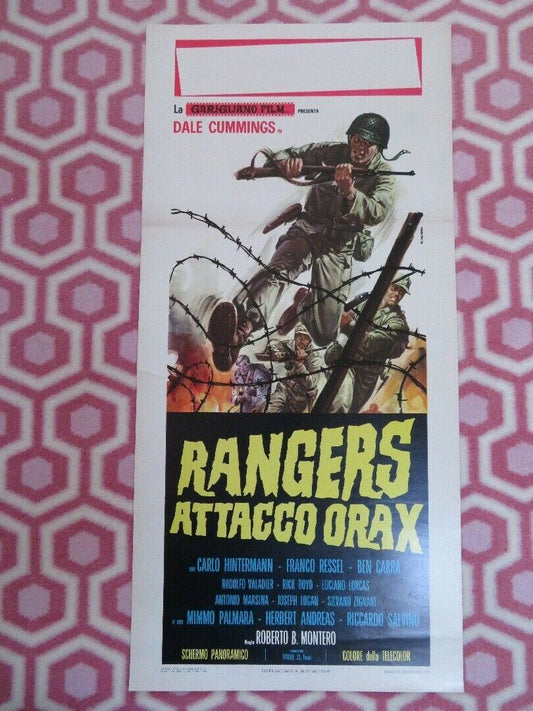 RANGERS ATTACCO ORAX / The Rangers ITALIAN LOCANDINA (27" x 13") POSTER 1970