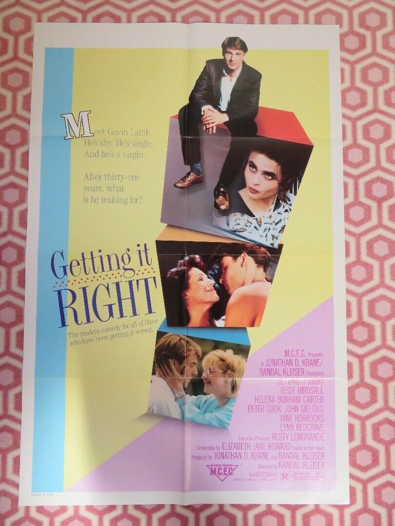 GETTING IT RIGHT US ONE SHEET POSTER HELENA BONHAM CARTER PETER COOK 1989