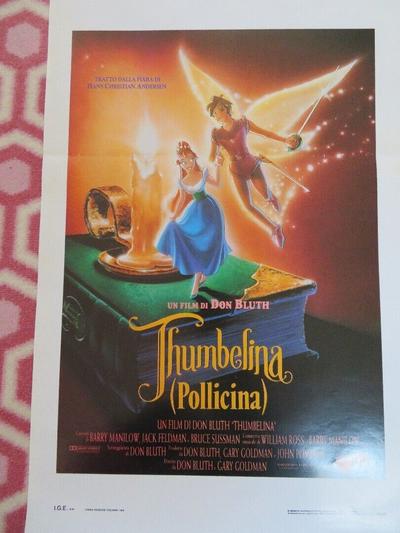 THUMBELINA ITALIAN LOCANDINA (27" x 13") POSTER HANS CHRISTIAN ANDERSON 1994