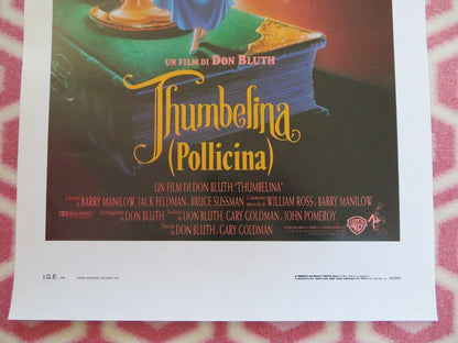 THUMBELINA ITALIAN LOCANDINA (27" x 13") POSTER HANS CHRISTIAN ANDERSON 1994