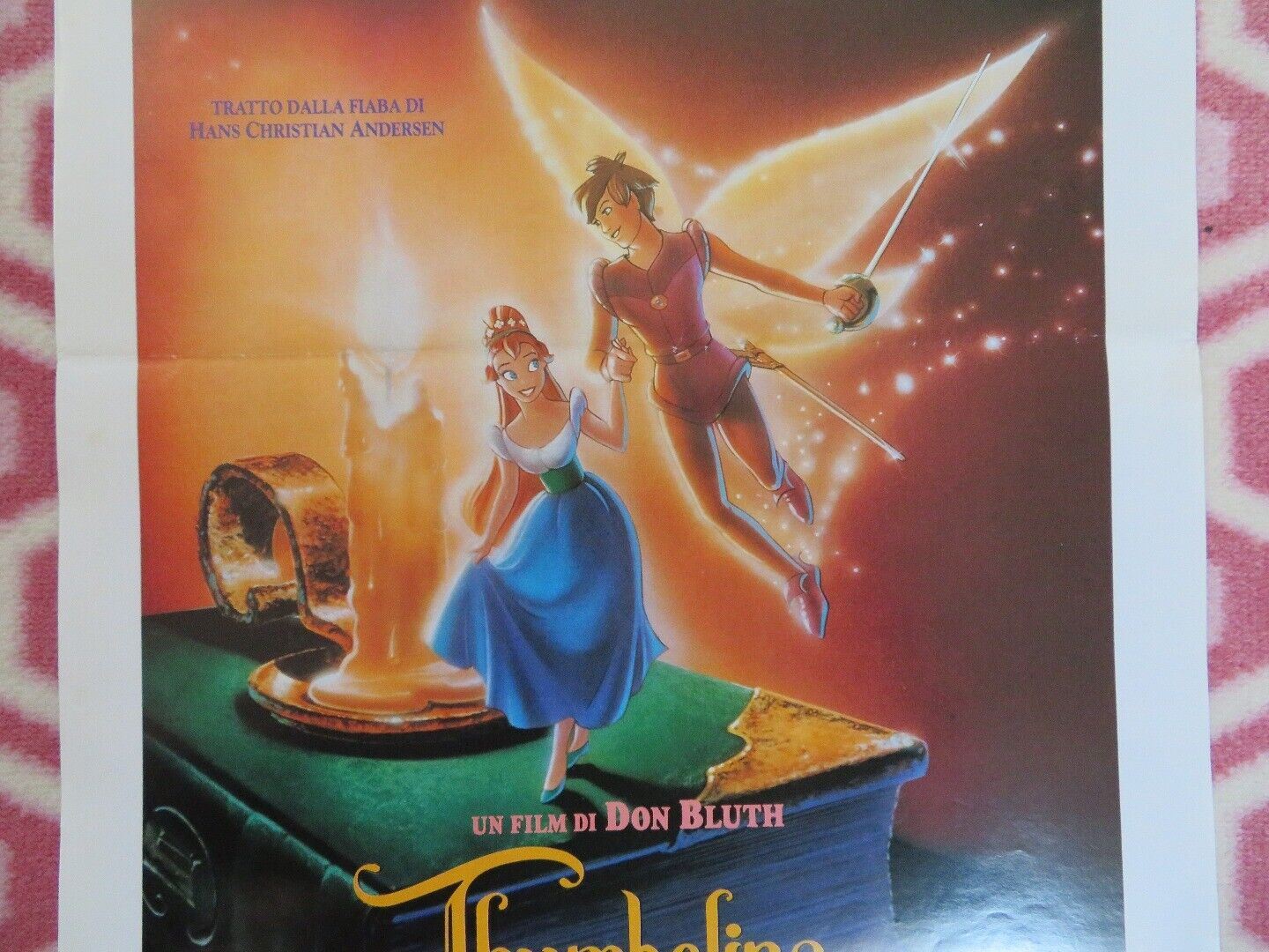 THUMBELINA ITALIAN LOCANDINA (27" x 13") POSTER HANS CHRISTIAN ANDERSON 1994