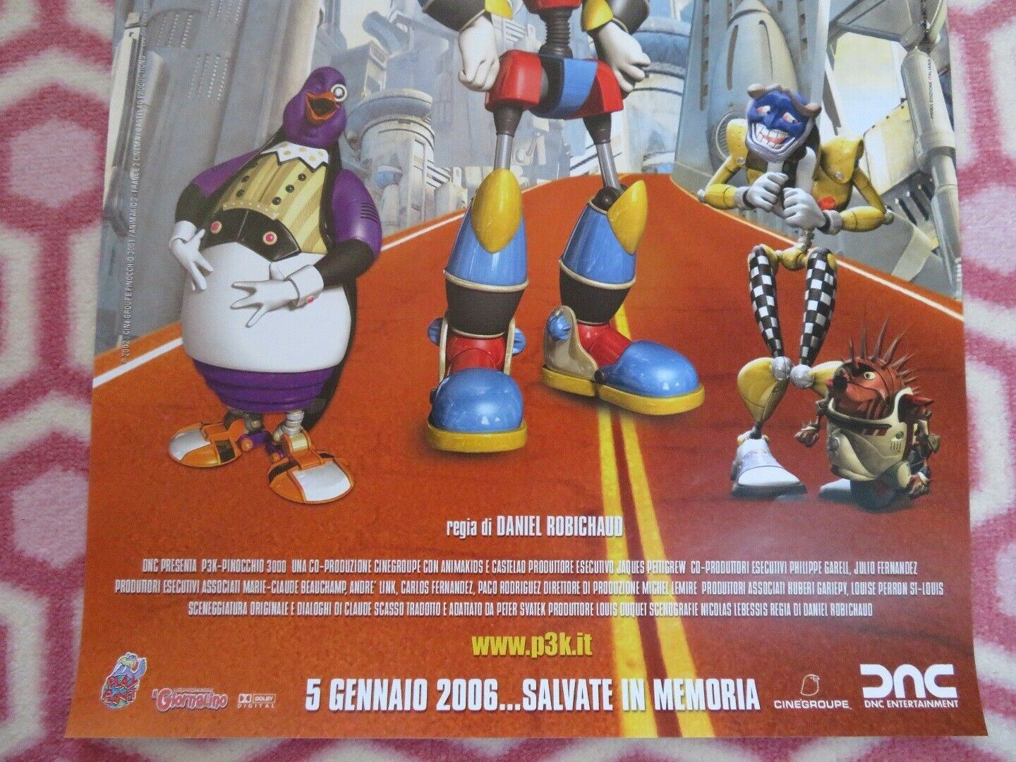 PINOCCHIO 3000 ITALIAN LOCANDINA (25" x 12.5") POSTER WHOOPI GOLDBERG 2004