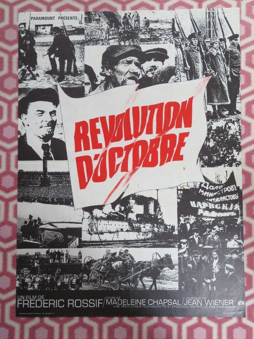 REVOLUTION D'OCTOBRE FRENCH (23" x 31.5) POSTER FREDERIC ROSSIF 1967