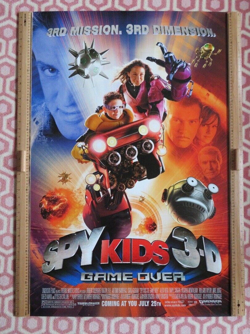 SPY KIDS 3D GAME OVER US ONE SHEET ROLLED POSTER ANTONIO BANDERAS  2003