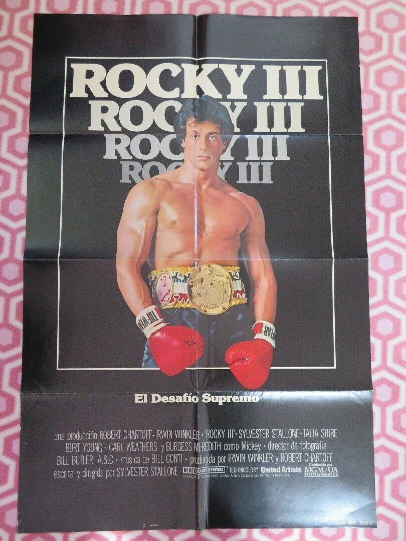 ROCKY III SPANISH POSTER SYLVESTER STALLONE 1982