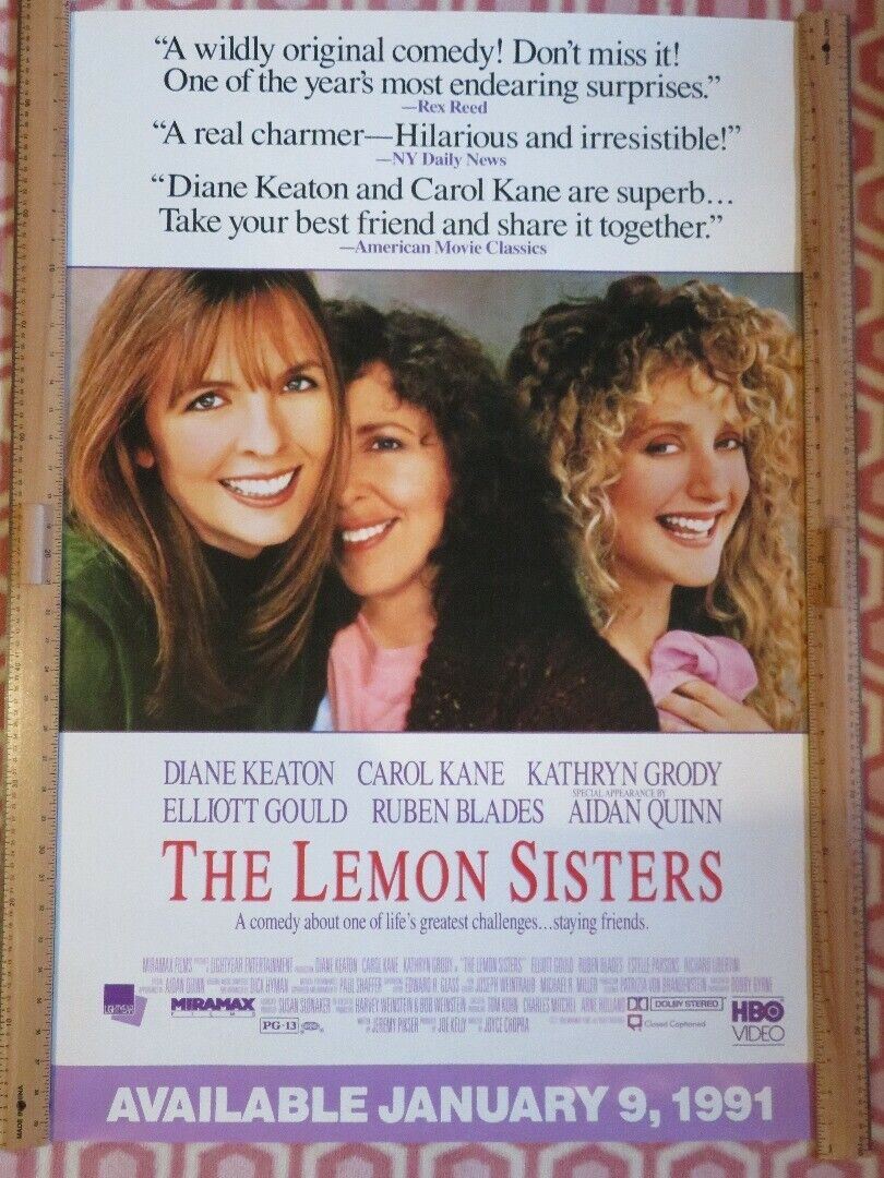 THE LEMON SISTERS VIDEO VHS (39 "x 27")  POSTER ROLLED DIANE KEATON CAROL KANE