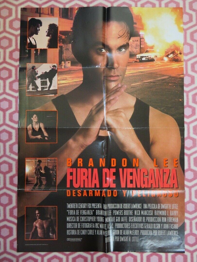 RAPID FIRE SPANISH ONE SHEET POSTER BRANDON LEE 1992