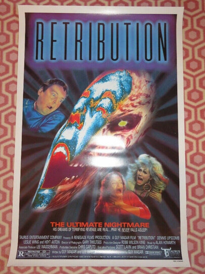 RETRIBUTION US ONE SHEET ROLLED POSTER DENNIS LIPSCOMB 1987