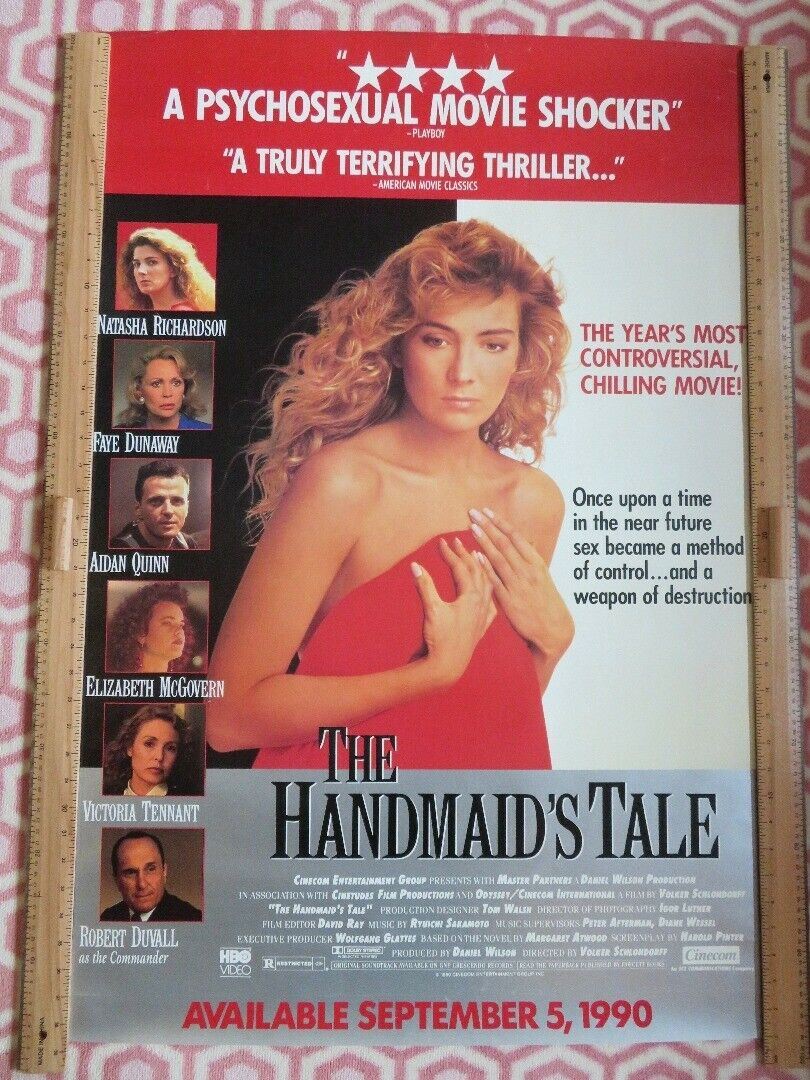 THE HANDMAID'S TALE VIDEO VHS (39"X 27") POSTER ROLLED NATASHA RICHARDSON 1990