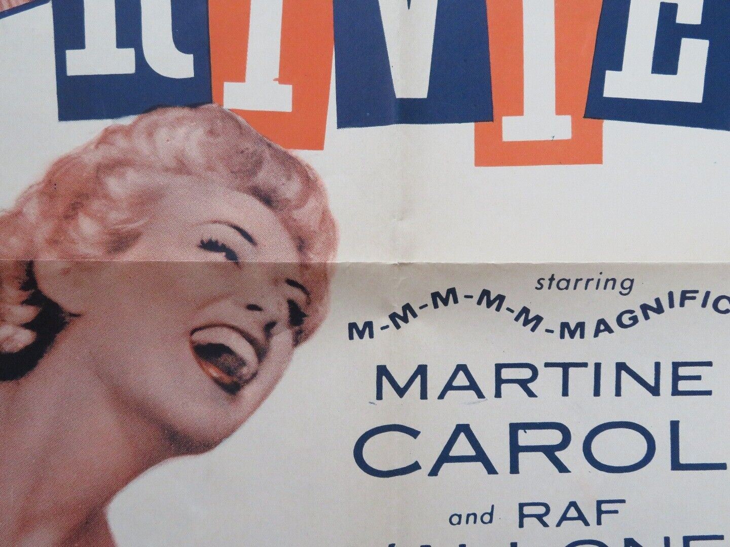 RIVIERA US ONE SHEET POSTER MARTINE COLE RAF VALLONE 1954