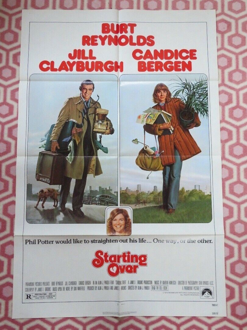 STARTING OVER US ONE SHEET POSTER BURT REYNOLDS 1979