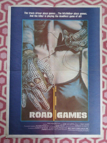 ROAD GAMES US (27"X 19.5") ROLLED POSTER JAMIE LEE CURTIS 1981