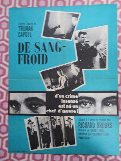 DE SANG FROID / IN COLD BLOOD FRENCH (31"X 23") ROLLED POSTER TRUMAN CAPOTE 1967