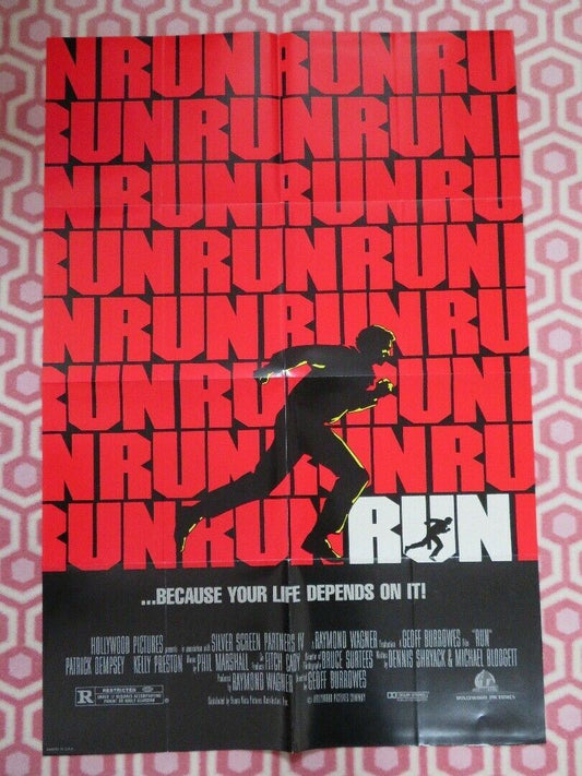 RUN US ONE SHEET POSTER PATRICK DEMPSEY 1991