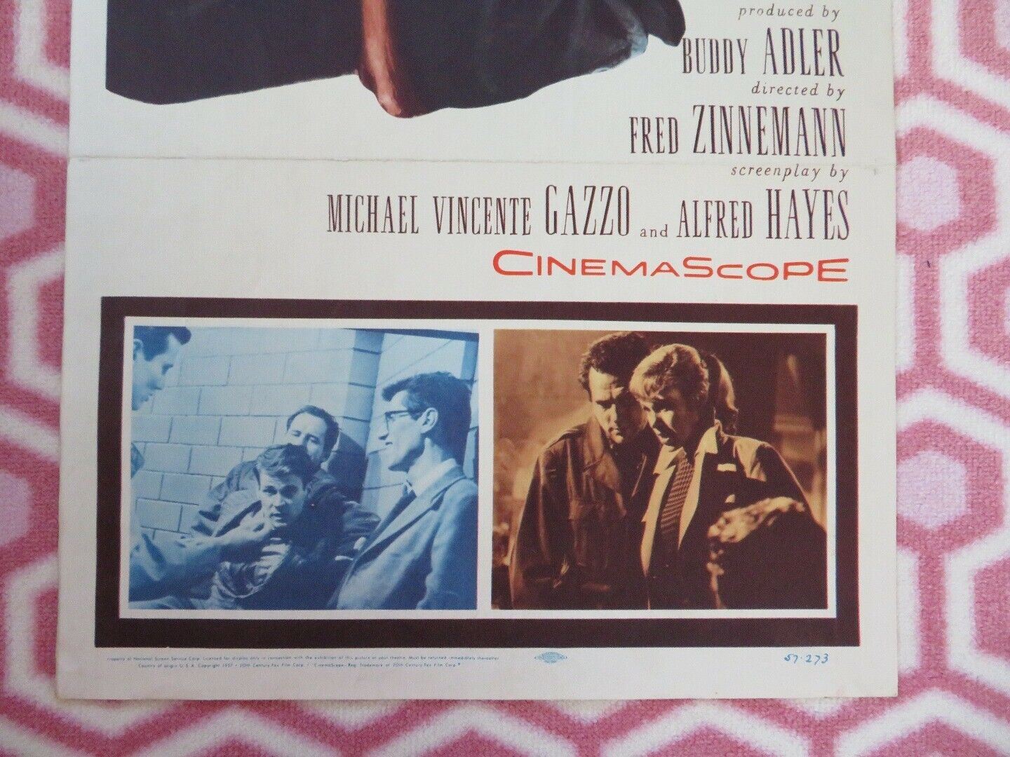 A HATFUL OF RAIN US INSERT (14"x 36") POSTER EVA MARIE SAINT  1957