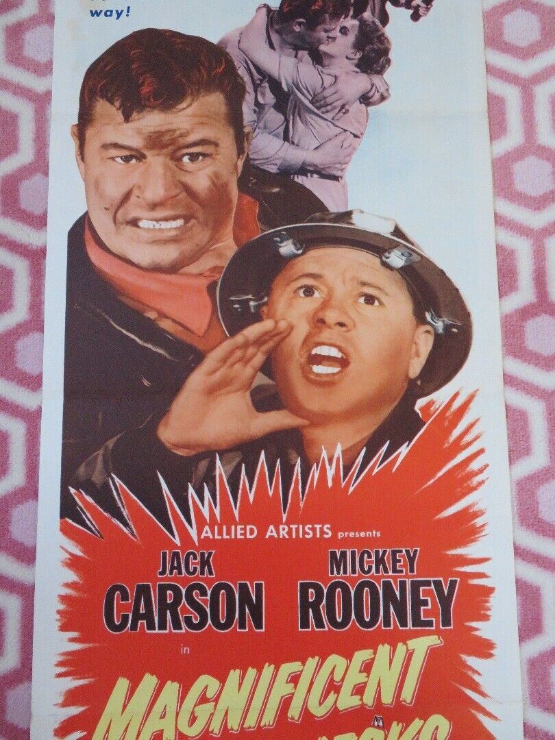 MAGNIFICENT ROUGHNECKS US INSERT (14"x 36") POSTER JACK CARSON MICKEY ROONEY '56