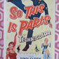 SO THIS IS PARIS US INSERT (14"x 36") POSTER GENE NELSON  TONY CURTIS 1954