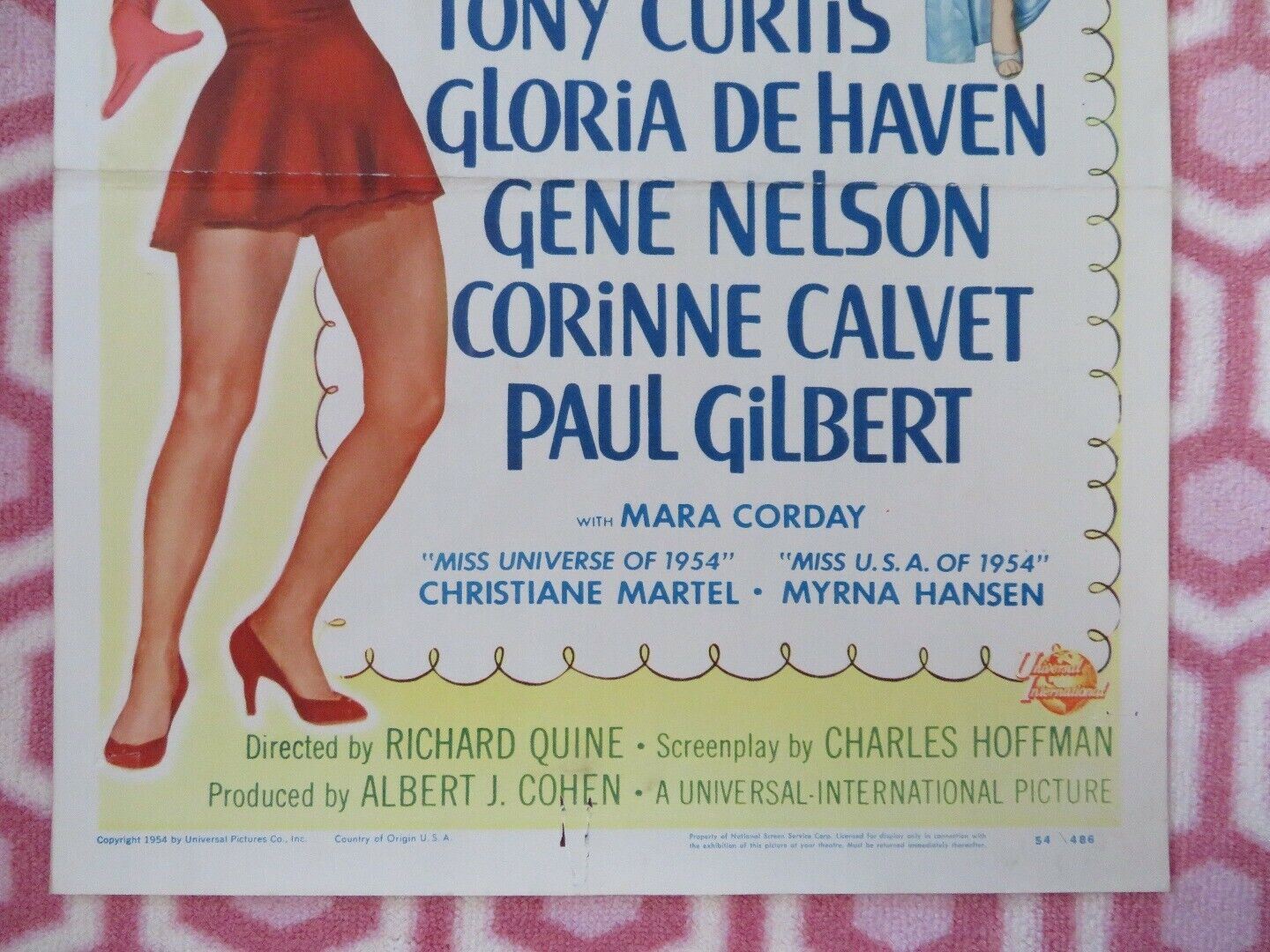 SO THIS IS PARIS US INSERT (14"x 36") POSTER GENE NELSON  TONY CURTIS 1954