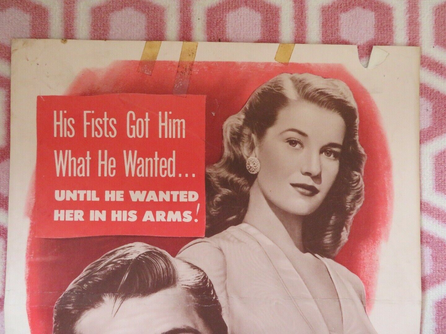 THE BIG PUNCH US INSERT (14"x 36") POSTER WAYNE MORRIS LOIS MAXWELL 1948