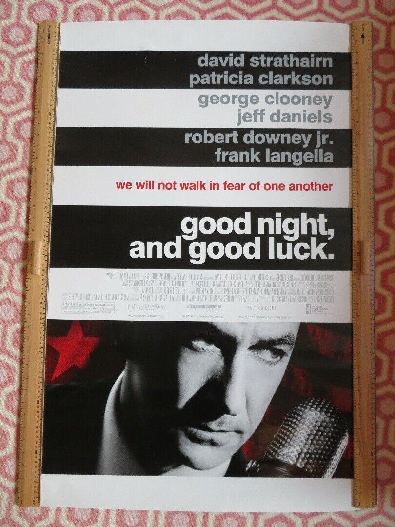 GOOD NIGHT AND GOOD LUCK US ROLLED POSTER DAVID STRATHAIRN GEORGE CLOONEY 2005