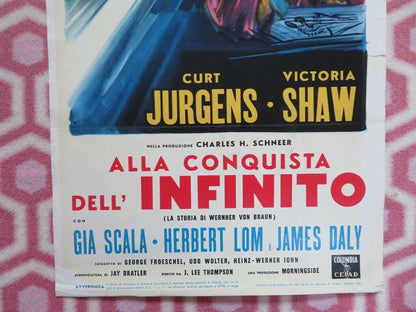 I AIM AT THE STARS ITALIAN LOCANDINA (27.5" x 13.5") POSTER CUTY JURGENS 1960