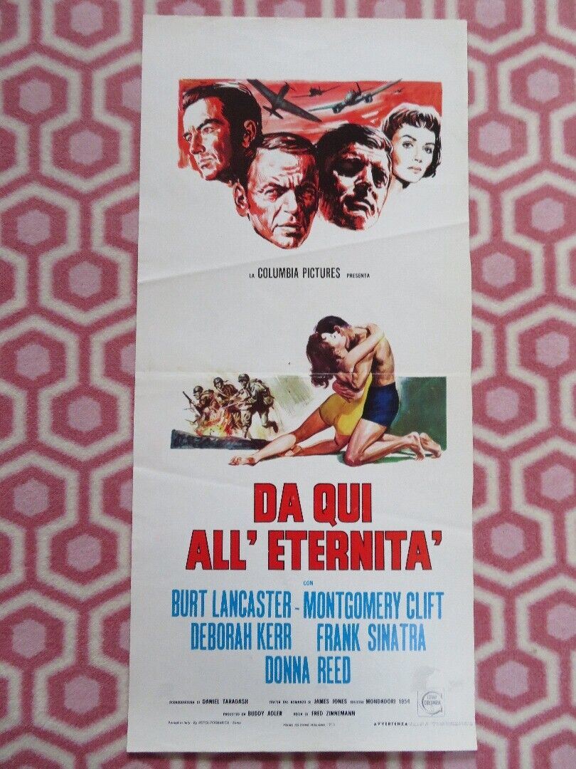 DA QUI ALL' ETERNITA'  ITALIAN LOCANDINA (27.5" x 12.5") POSTER 1953