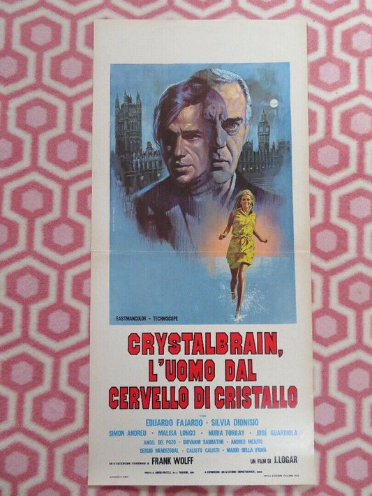 Transplant of a Brain ITALIAN LOCANDINA (27.5"x 13") POSTER EDUARDO FAJARDO 1970