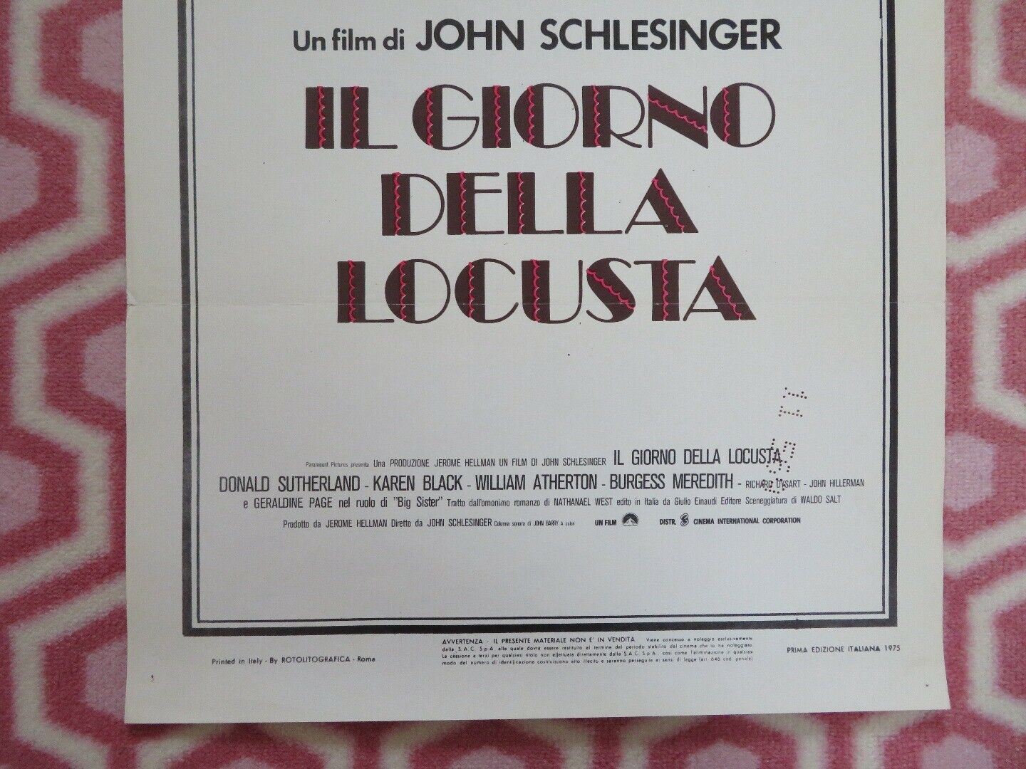 IL GIORNO DELLA LOCUSTA ITALIAN LOCANDINA (27.5"x 13.5") POSTER 1975