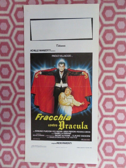 FRACCHIA CONTRO DRACULA ITALIAN LOCANDINA (27.5" x 13") POSTER NERI PARENTI 1985