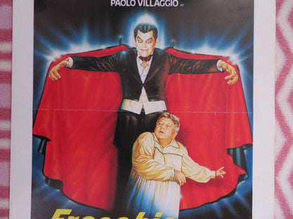 FRACCHIA CONTRO DRACULA ITALIAN LOCANDINA (27.5" x 13") POSTER NERI PARENTI 1985