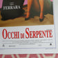 OCCHI DI SEPRENTE/ Dangerous Game ITALIAN LOCANDINA (27.5"x 13") POSTER 1993