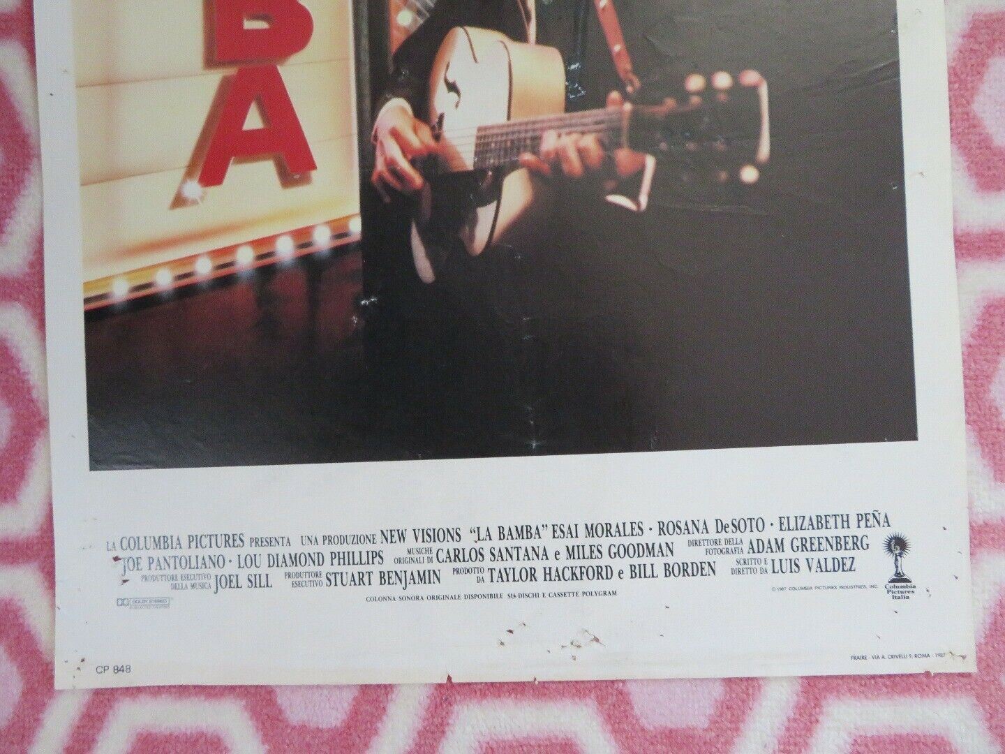 LA BAMBA ITALIAN LOCANDINA (27.5"x 13") POSTER LOU DIAMOND PHILLIPS 1987