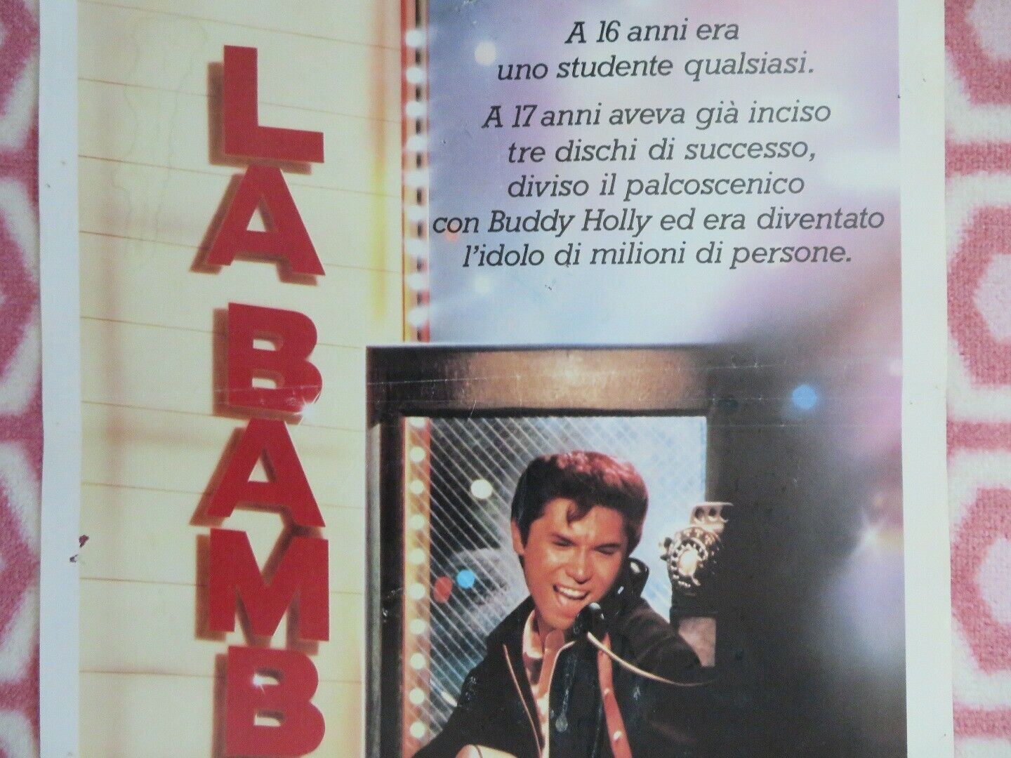 LA BAMBA ITALIAN LOCANDINA (27.5"x 13") POSTER LOU DIAMOND PHILLIPS 1987