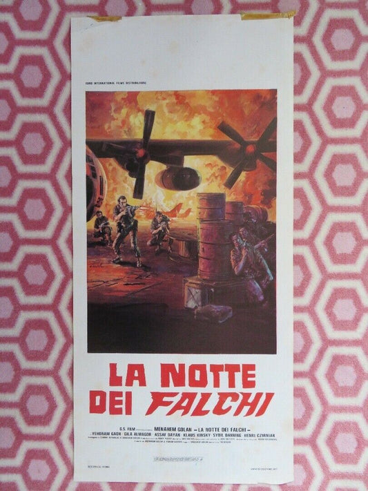 LA NOTTE DEI FALCHI ITALIAN LOCANDINA (27.5"x 13") POSTER GILA ALMAGOR 1977