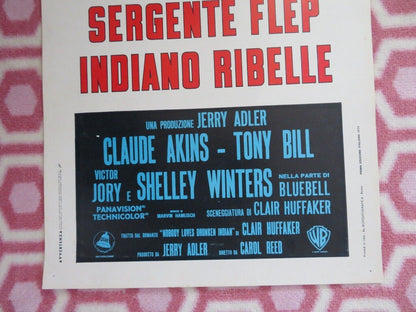 SERGENTE FLEP INDIANO RIBELLE/ Flap ITALIAN LOCANDINA (27.5"x 13") POSTER 1970