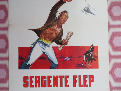 SERGENTE FLEP INDIANO RIBELLE/ Flap ITALIAN LOCANDINA (27.5"x 13") POSTER 1970