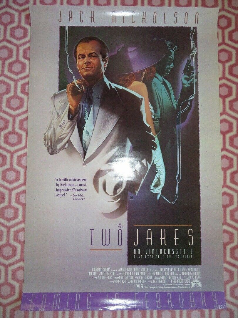 THE TWO JAKES US VIDEO POSTER ROLLED JACK NICHOLSON 1990 VHS