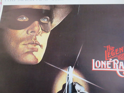 LEGEND OF THE LONE RANGER  US ROLLED VHS POSTER ON CARD KLINTON SPILSBURY 1981