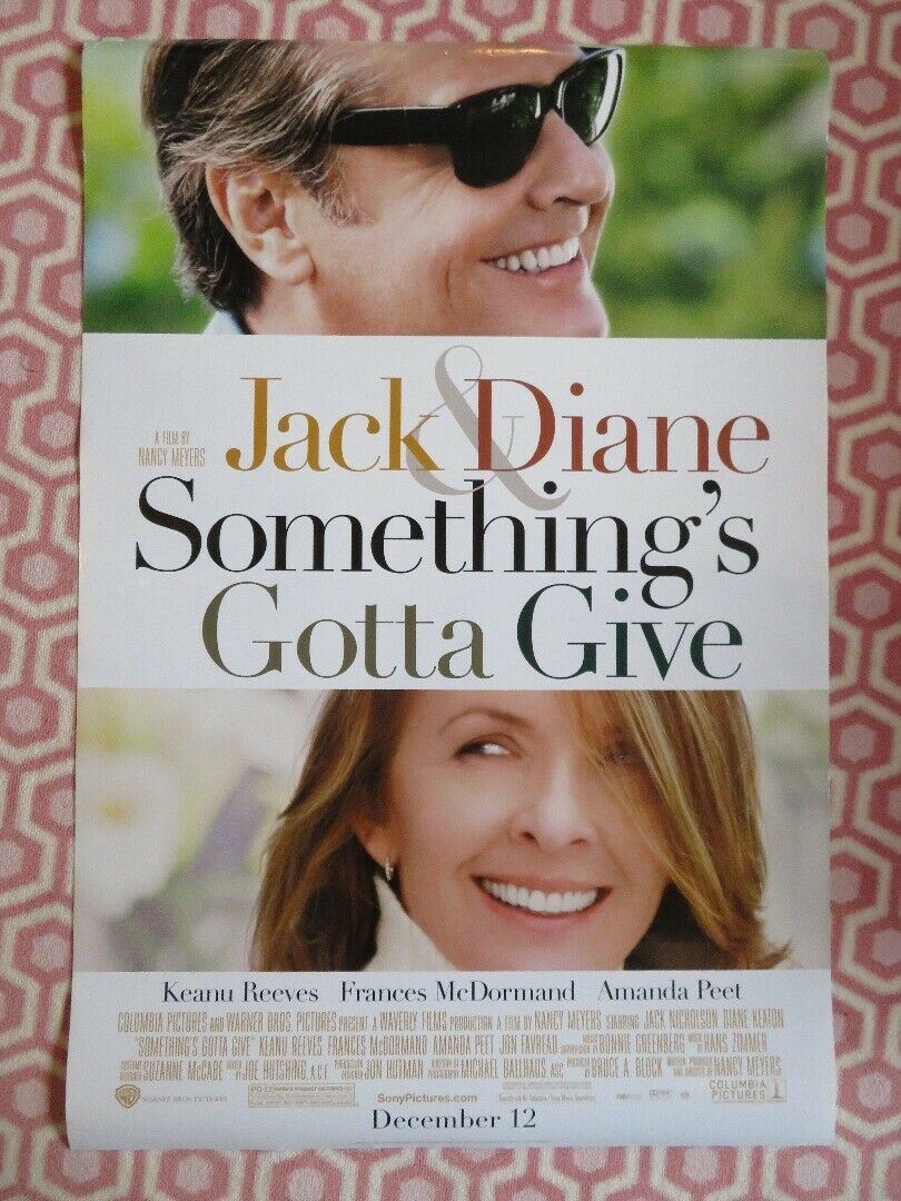 SOMETHING'S GOTTA GIVE US ROLLED POSTER KEANU REEVES AMANDA PEET  2003