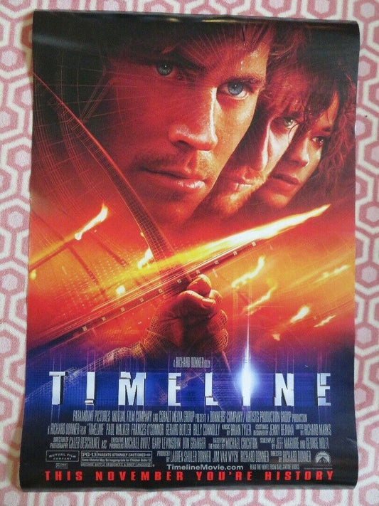 TIMELINE  US ROLLED POSTER PAUL WALKER GERARD BUTLER 2003