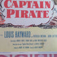 CAPTAIN PIRATE US INSERT (14"x 36") POSTER LOUIS HAYWARD 1952