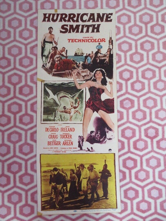 HURRICANE SMITH US INSERT (14"x 36") POSTER YVONNE DE CARLO JOHN IRELAND 1952