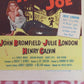 CRIME AGAINST JOE US INSERT (14"x 36") POSTER JOHN BROMFIELD JULIE LONDON 1956