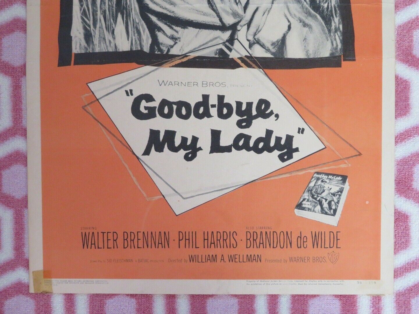 GOOD-BYE MY LADY US INSERT (14"x 36") POSTER WALTER BRENNAN PHIL HARRIS 1956