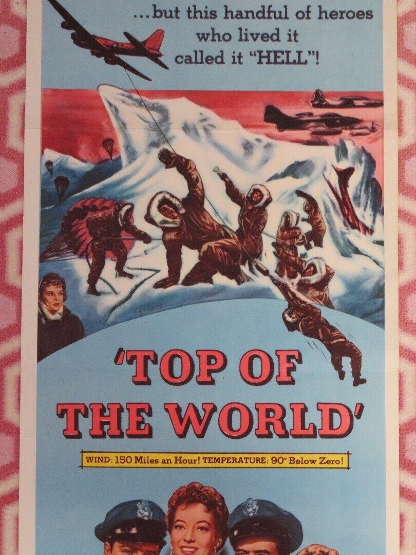 TOP OF THE WORLD US INSERT (14"x 36") POSTER DALE ROBERTSON EVELYN KEYES 1955