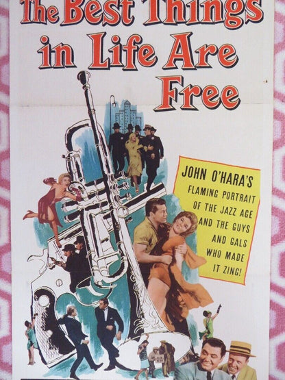 THE BEST THINGS IN LIFE ARE FREE US INSERT (14"x 36") POSTER GORDON MACRAE 1956